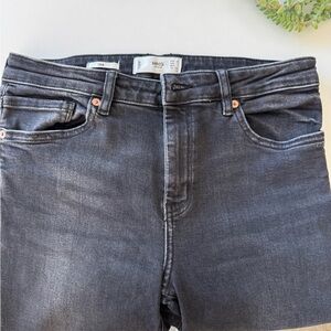 MANGO black denim jeans